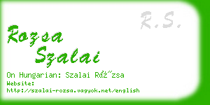 rozsa szalai business card